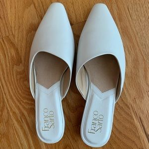 Franco Sarto white mules 6.5